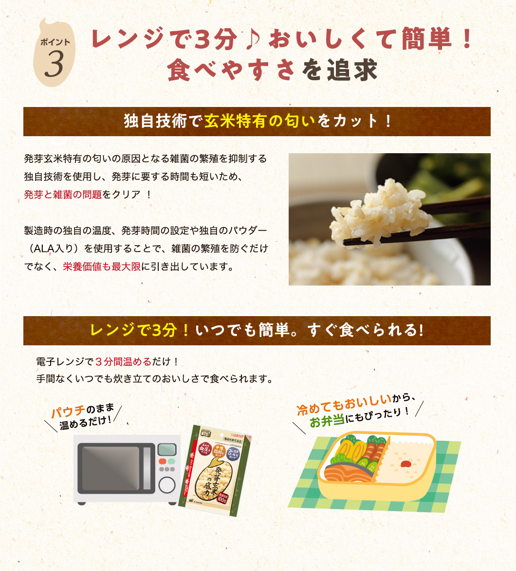 レンジで３分♪おいしくて簡単！食べやすさを追求